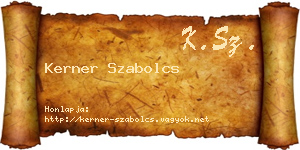 Kerner Szabolcs névjegykártya